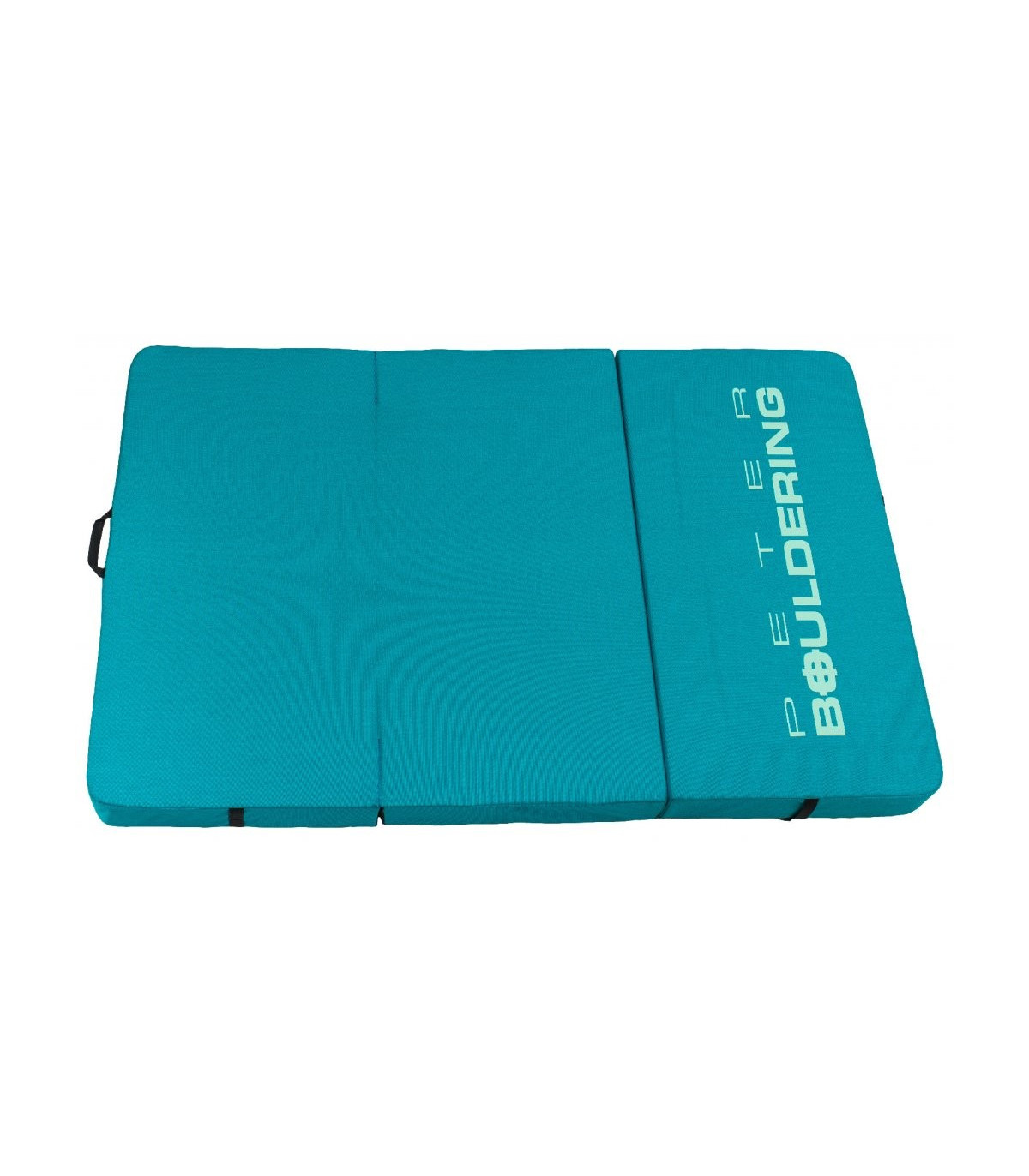 Peter bouldering Fatman crashpad grey