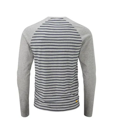 Moon Men’s Striped Long Sleeve Grey Marl/Indigo S-XL